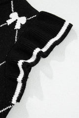 Bow Half Zip Sweater Vest - Trendsi - Flyclothing LLC