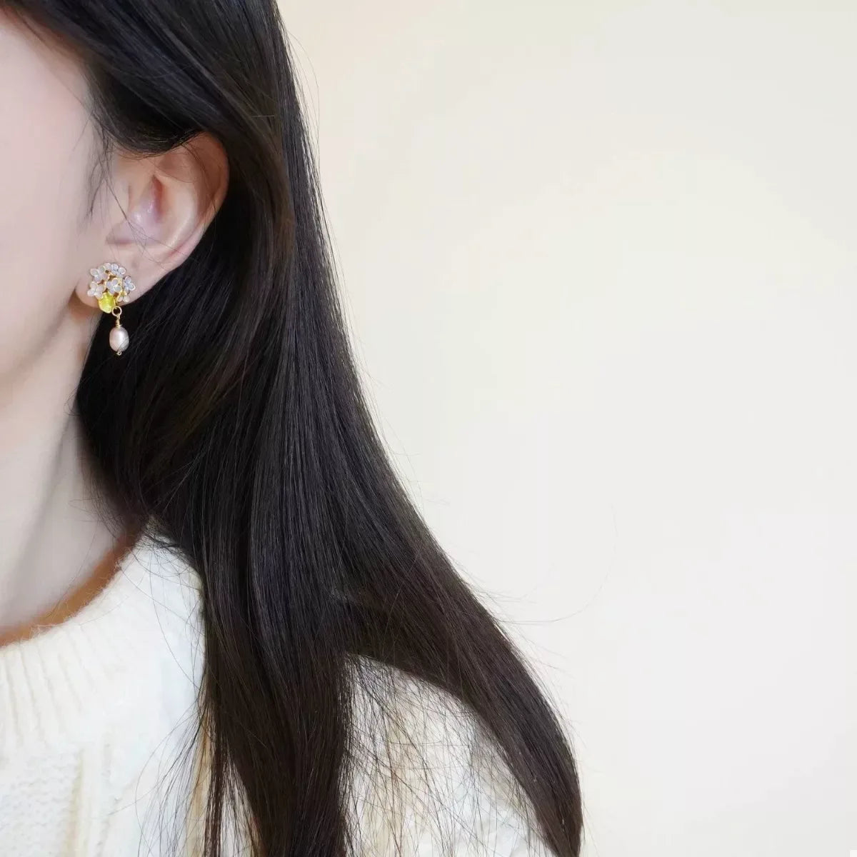 Flower Pearl Drop Earrings - Trendsi - Flyclothing LLC