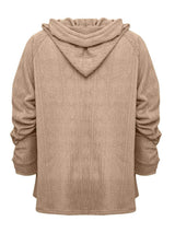 Full Size Drawstring Long Sleeve Hoodie - Trendsi - Flyclothing LLC