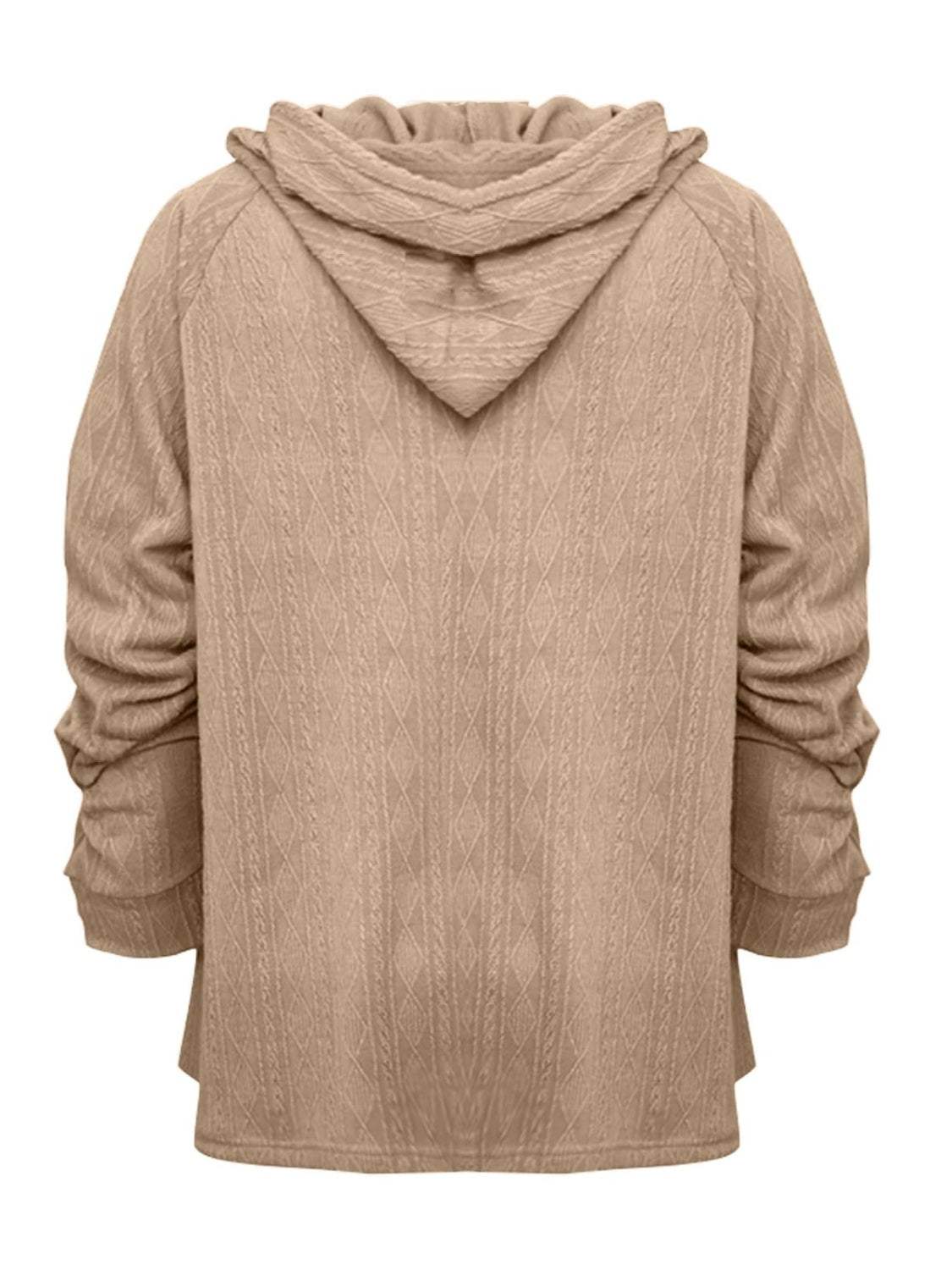 Full Size Drawstring Long Sleeve Hoodie - Trendsi - Flyclothing LLC