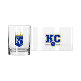 Kansas City Royals 14oz Letterman Rocks Glass - Logo Brands - Flyclothing LLC
