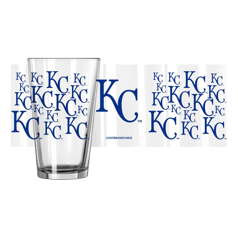 Kansas City Royals 16oz Scatter Pint Glass - Logo Brands - Flyclothing LLC