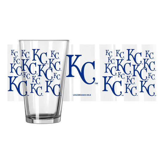 Kansas City Royals 16oz Scatter Pint Glass - Logo Brands - Flyclothing LLC