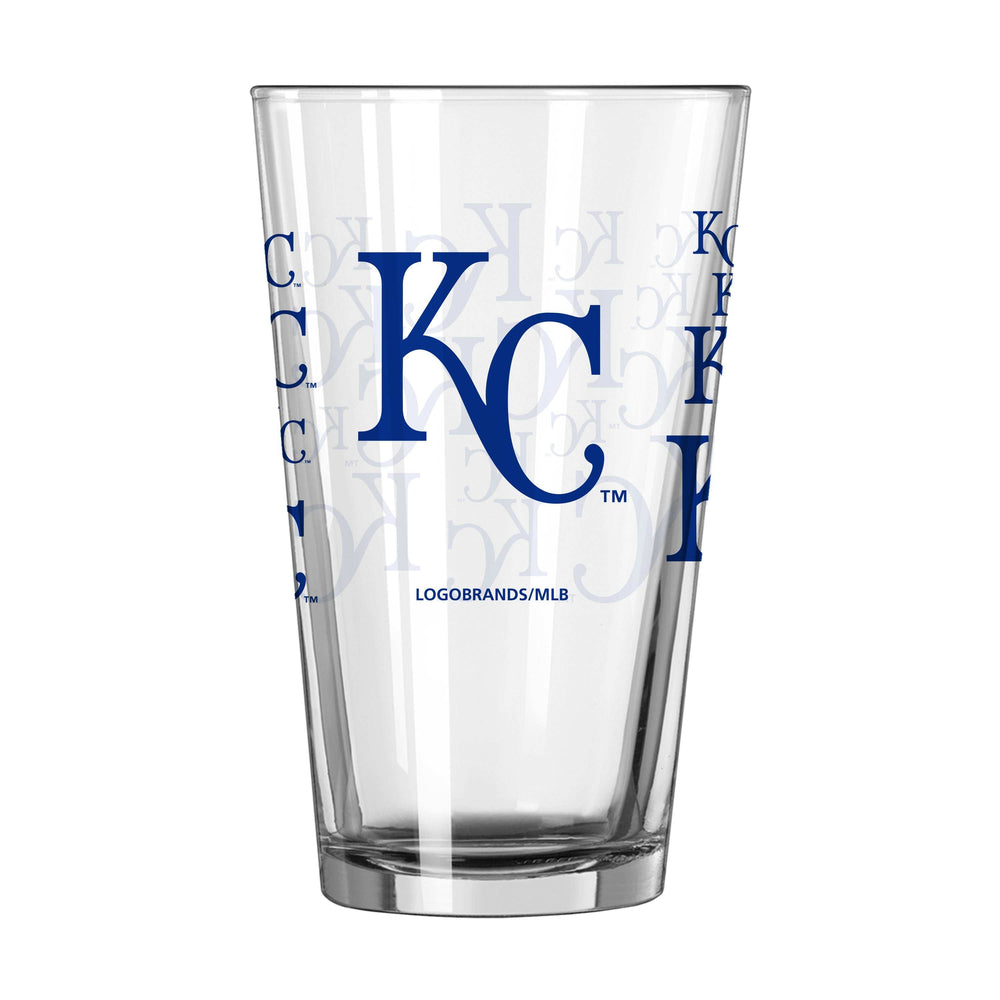Kansas City Royals 16oz Scatter Pint Glass - Logo Brands - Flyclothing LLC