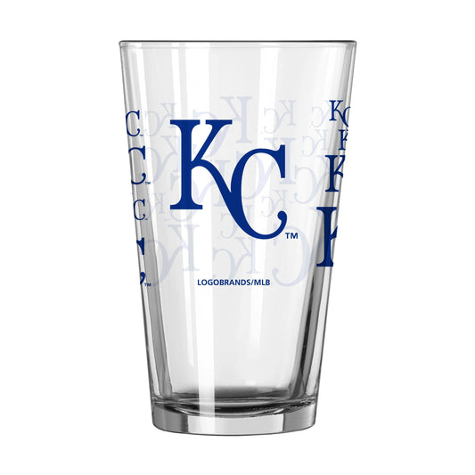 Kansas City Royals 16oz Scatter Pint Glass - Logo Brands - Flyclothing LLC