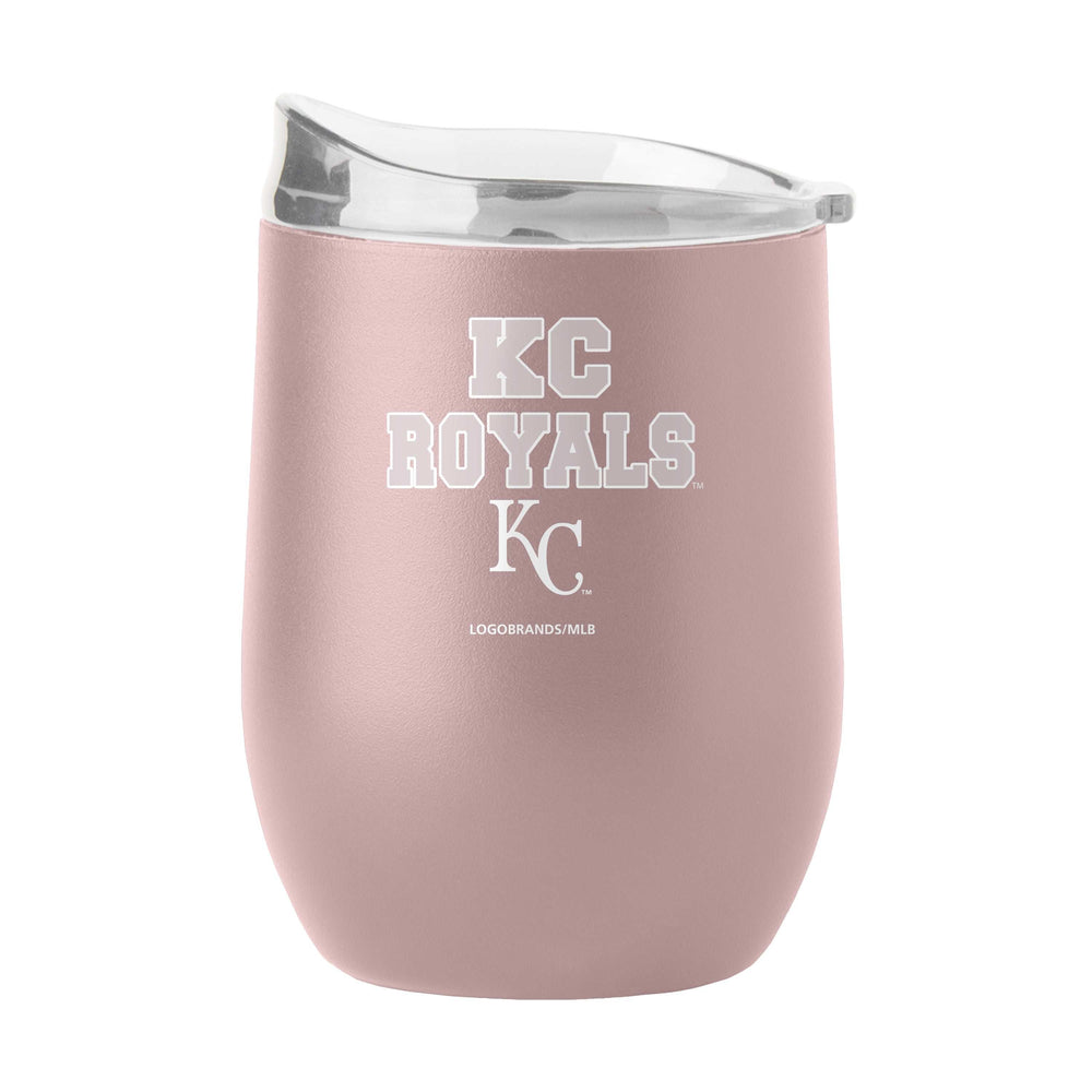 Kansas City Royals 16oz Stencil Powder Coat Curved Beverage - Logo Brands - Flyclothing LLC