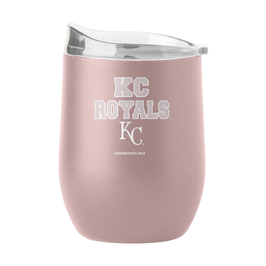 Kansas City Royals 16oz Stencil Powder Coat Curved Beverage - Logo Brands - Flyclothing LLC