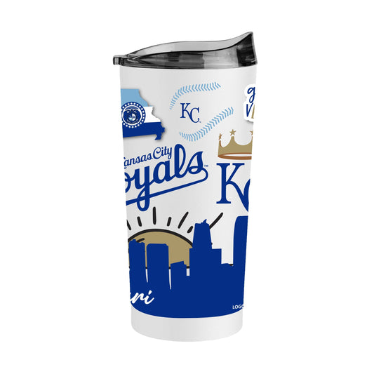 Kansas City Royals 20oz Native Powder Coat Tumbler - Logo Brands - Flyclothing LLC