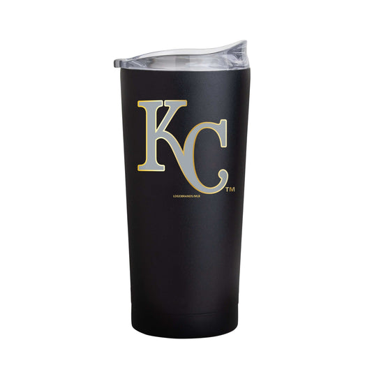 KC Royals 20oz Foil Black Powder Coat Tumbler - Logo Brands - Flyclothing LLC