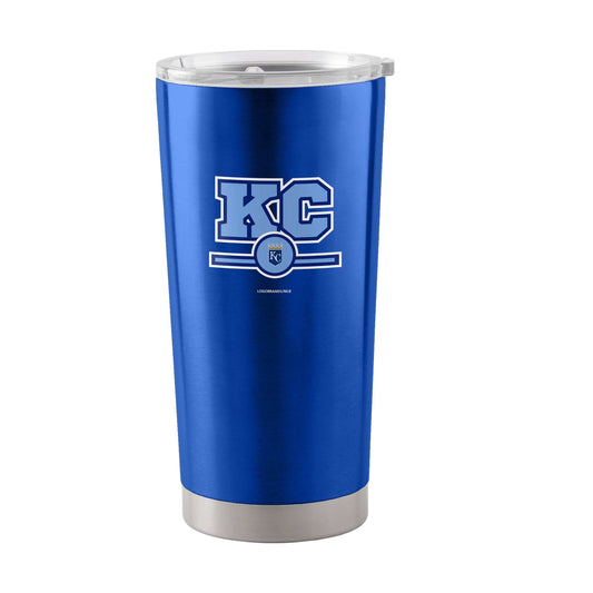 K.C Royals Letterman 20 oz Stainless Tumbler - Logo Brands - Flyclothing LLC