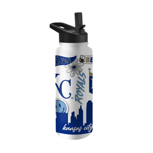Kansas City Royals 34oz Native Quencher Bottle - Logo Brands - Flyclothing LLC