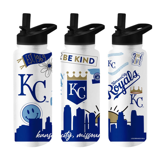 Kansas City Royals 34oz Native Quencher Bottle - Logo Brands - Flyclothing LLC