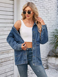 Button Up Long Sleeve Denim Jacket - Trendsi - Flyclothing LLC