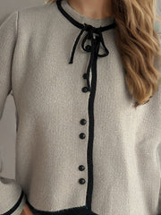 Button Down Long Sleeve Cardigan - Trendsi