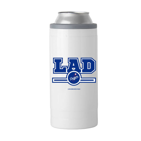 LA Dodgers Letterman 12 oz Slim Can Coolie - Logo Brands - Flyclothing LLC