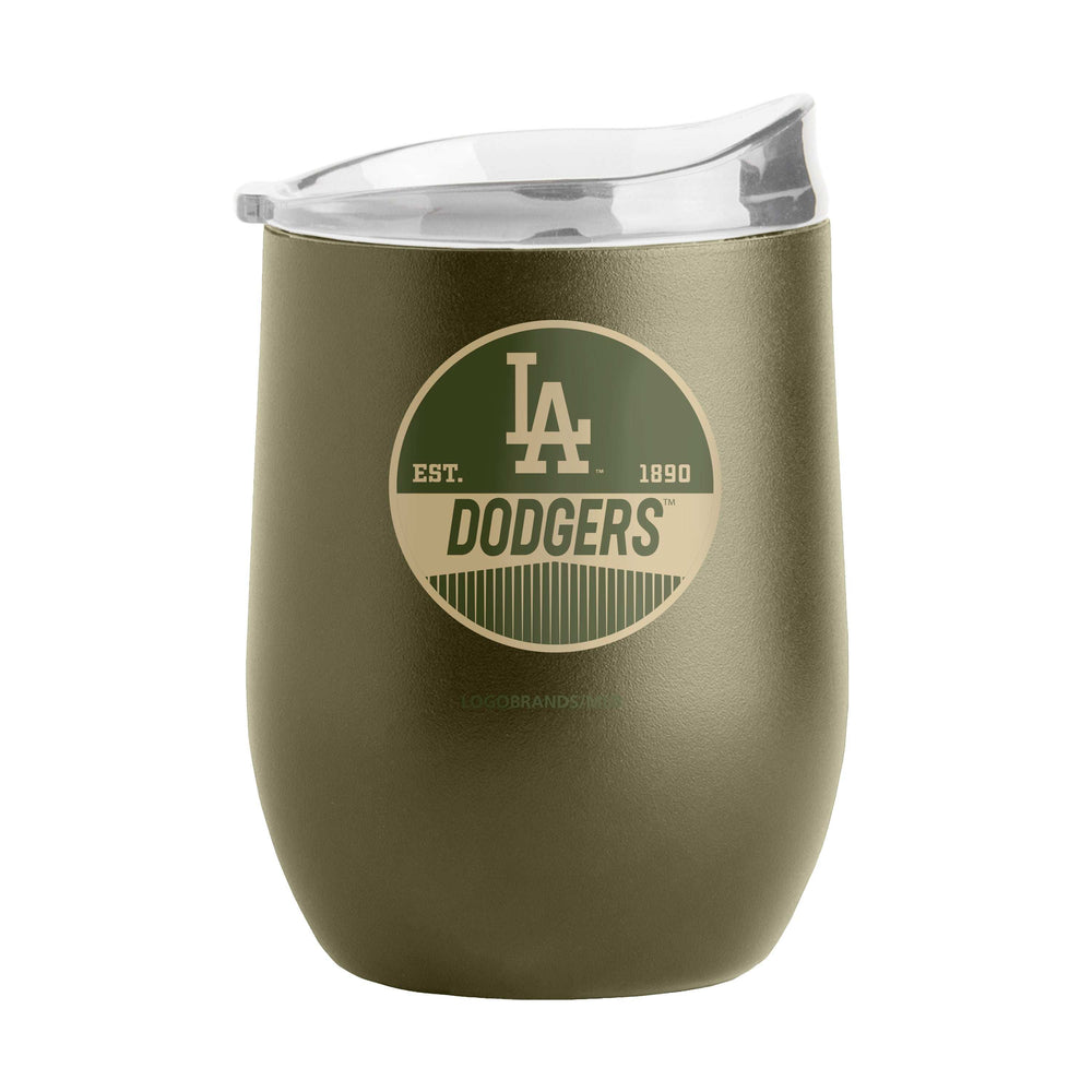 LA Dodgers 16oz Badge Powder Coat Curved Beverage - Logo Brands - Flyclothing LLC
