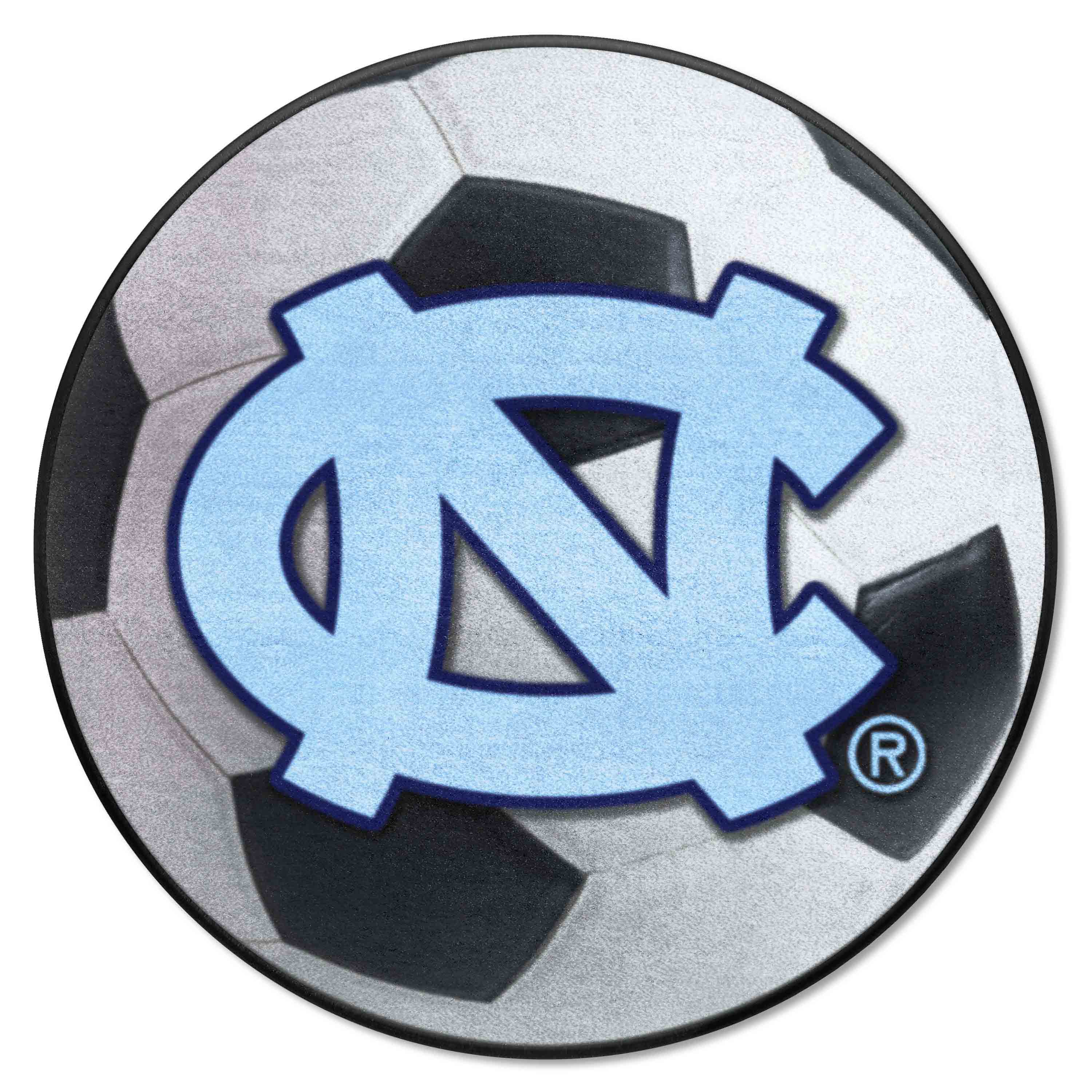 North Carolina Tar Heels Soccer Ball Rug - 27in. Diameter - North Carolina
