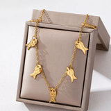18K Gold-Plated Fish Charm Necklace - Trendsi - Flyclothing LLC