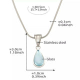 Stainless Steel Teardrop Necklace - Trendsi - Flyclothing LLC