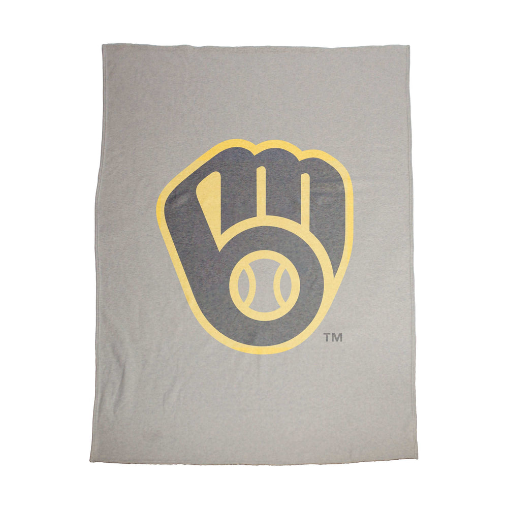 Milwaukee Brewers Oversized Logo Sublimated Sweatshirt Blanket - Logo Brands - Flyclothing LLC