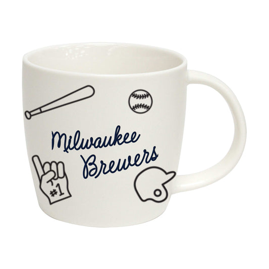 Milwaukee Brewers 18oz Playmaker Mug - Logo Brands - Flyclothing LLC