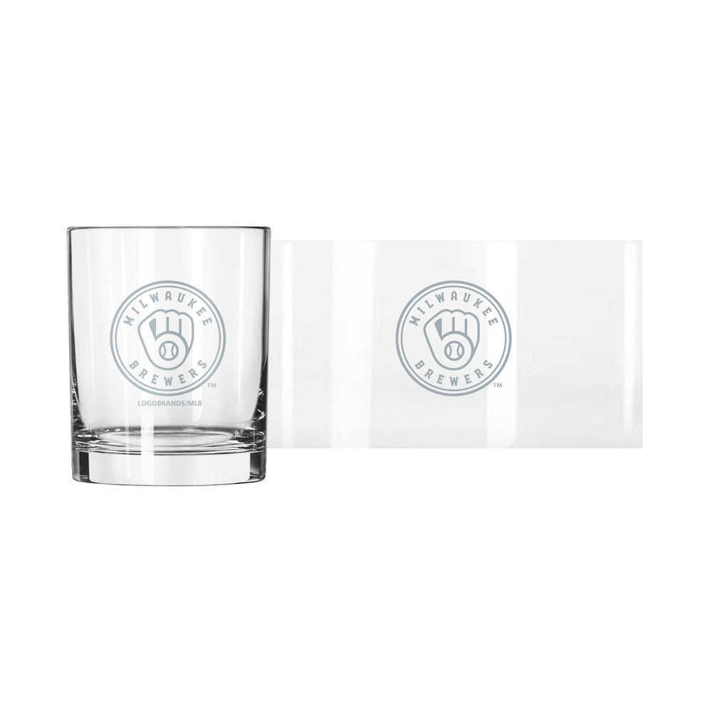 Milwaukee Brewers 14oz Frost Rocks Glass - Logo Brands - Flyclothing LLC