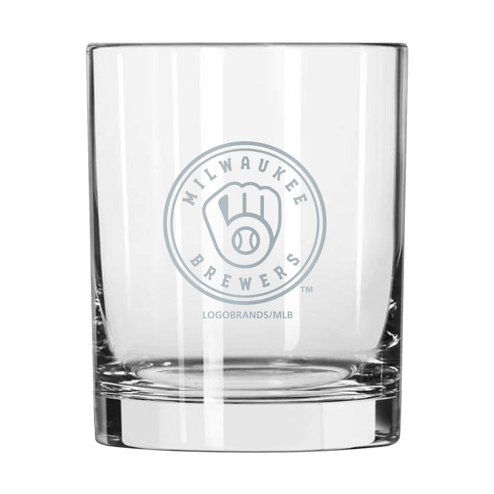 Milwaukee Brewers 14oz Frost Rocks Glass - Logo Brands - Flyclothing LLC
