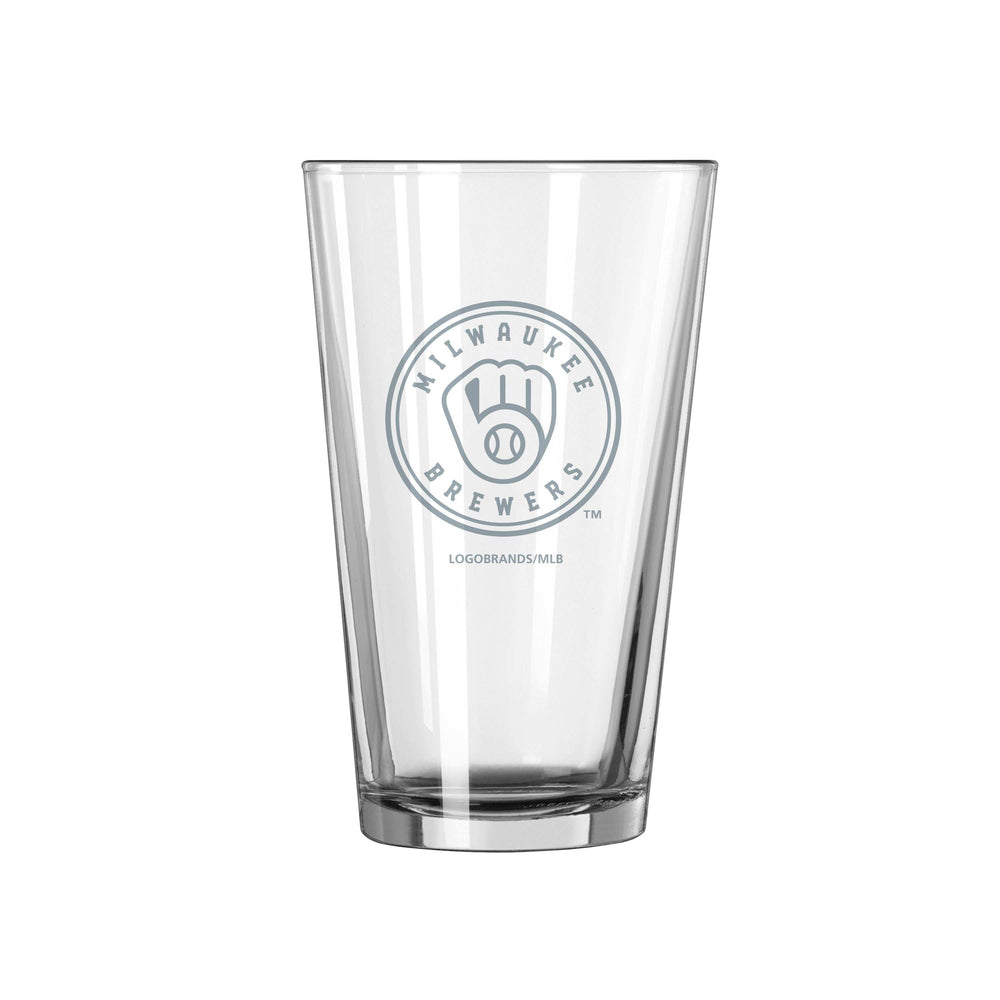 Milwaukee Brewers 16oz Frost Pint Glass - Logo Brands - Flyclothing LLC
