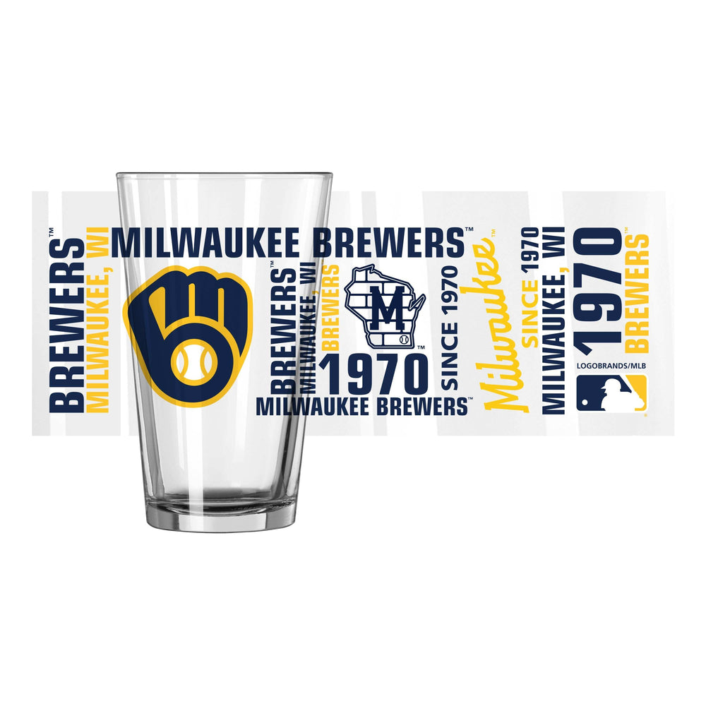 Milwaukee Brewers 16oz Spirit Pint Glass - Logo Brands - Flyclothing LLC