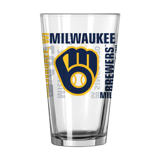 Milwaukee Brewers 16oz Spirit Pint Glass - Logo Brands - Flyclothing LLC