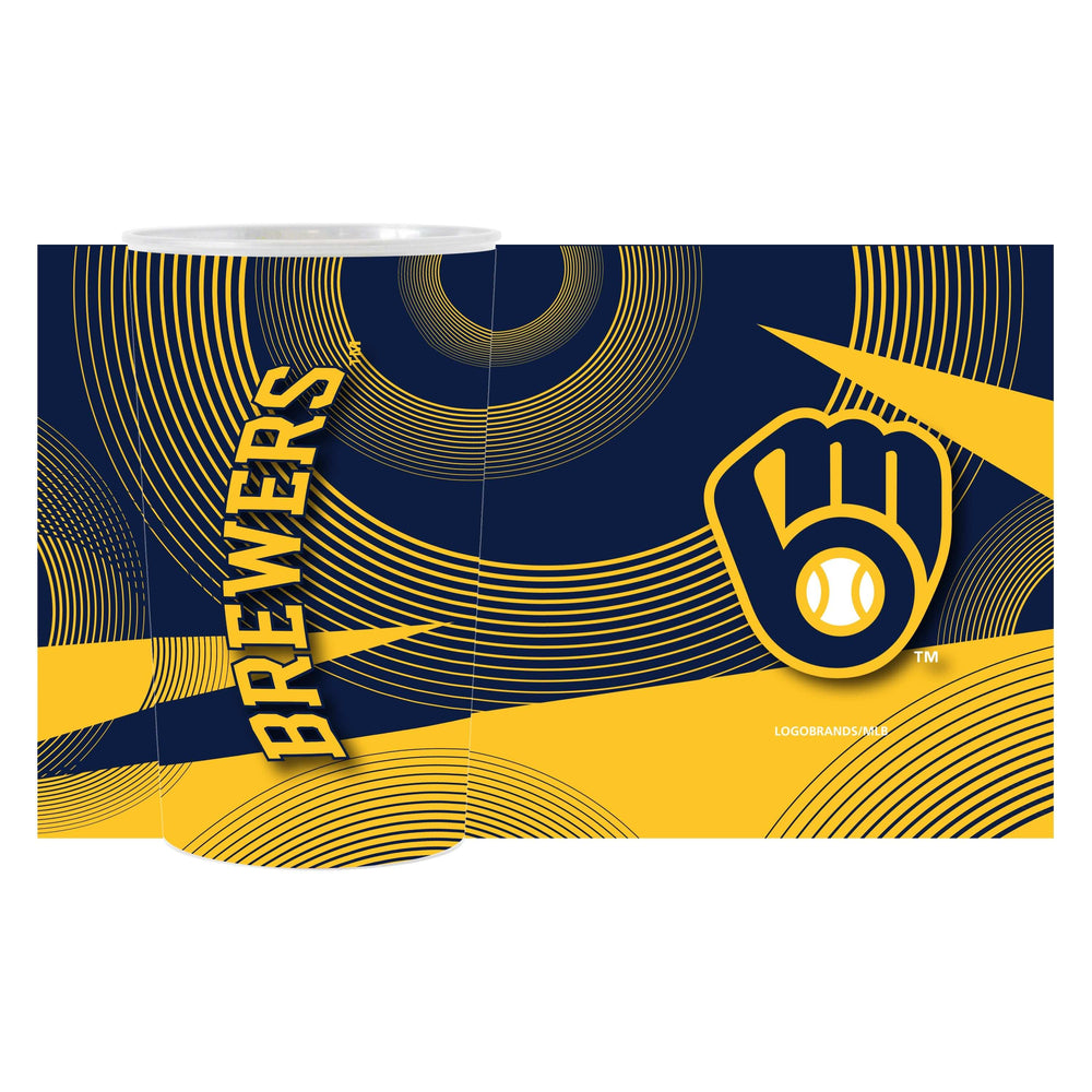 Milwaukee Brewers 4pk Geometric 22oz Hardwall Cup - Logo Brands - Flyclothing LLC