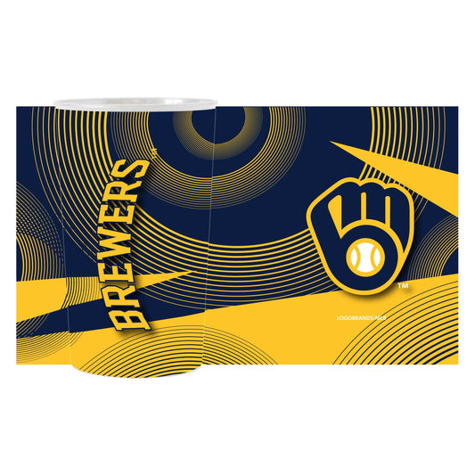 Milwaukee Brewers 4pk Geometric 22oz Hardwall Cup - Logo Brands - Flyclothing LLC