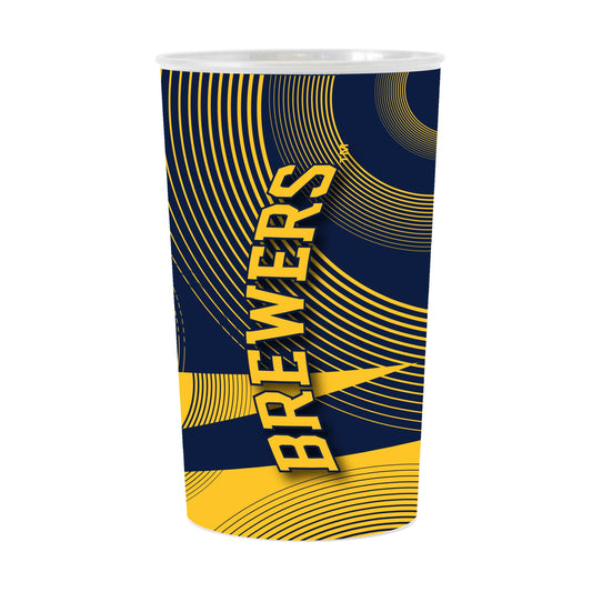 Milwaukee Brewers 4pk Geometric 22oz Hardwall Cup - Logo Brands - Flyclothing LLC