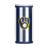 Milwaukee Brewers 12oz Striped Powdercoat SlimCan Coolie - Logo Brands - Flyclothing LLC
