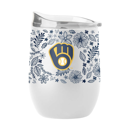Milwaukee Brewers 16oz Botanical Powder Coat Curved Bev - Logo Brands - Flyclothing LLC