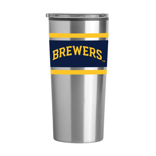 Milwaukee Brewers 20oz Stripe Fusion Tumbler - Logo Brands - Flyclothing LLC