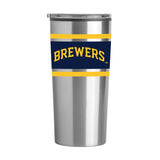 Milwaukee Brewers 20oz Stripe Fusion Tumbler - Logo Brands - Flyclothing LLC