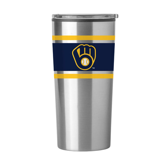 Milwaukee Brewers 20oz Stripe Fusion Tumbler - Logo Brands - Flyclothing LLC