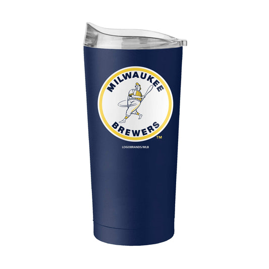 Milwaukee Brewers 20oz Flipside Powder Coat Tumbler - Logo Brands - Flyclothing LLC