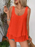Wide Strap Layered Tank - Trendsi - Flyclothing LLC