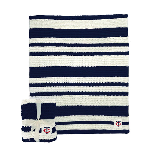 Minnesota Twins Cable Knit Throw 50x60 - Logo Brands - Flyclothing LLC