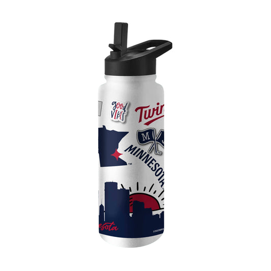 Minnesota Twins 34oz Native Quencher Bottle - Logo Brands - Flyclothing LLC