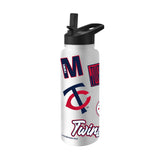 Minnesota Twins 34oz White Dreamweave Quencher Bottle - Logo Brands - Flyclothing LLC