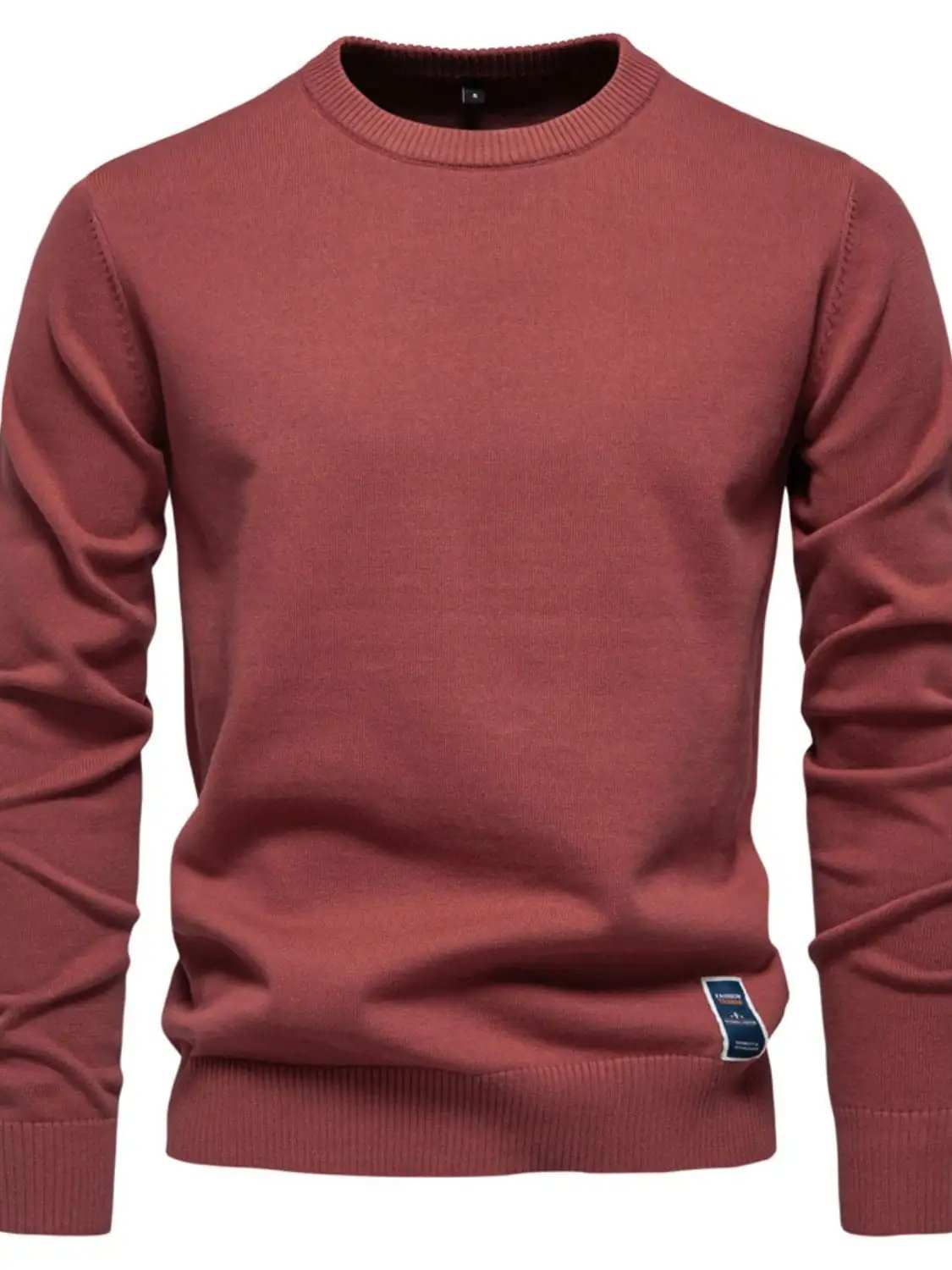 Men's Round Neck Long Sleeve Sweater - Trendsi - Flyclothing LLC