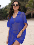 Hollow Out Collared Neck Cover-Up - Trendsi - Flyclothing LLC