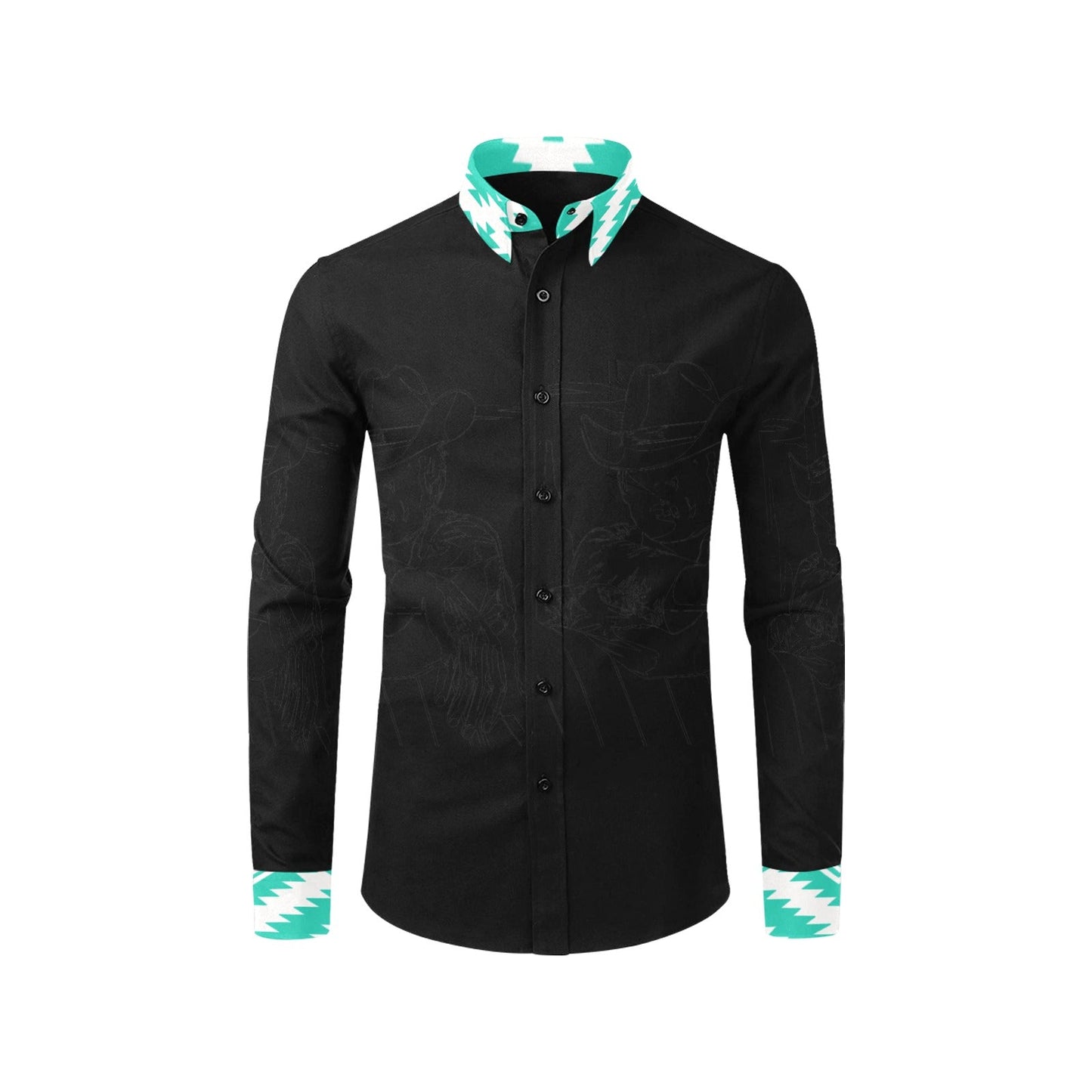 Baha Ranch Indian Headdress Unisex Western Button UP Shirt