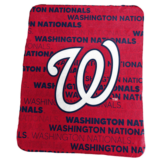 Washington Nationals Classic Fleece Throw - Logo Brands - Flyclothing LLC