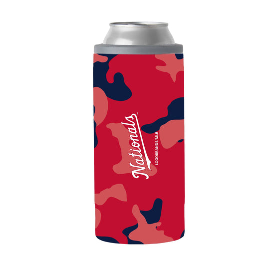 Washington Nationals 12oz Camo Slim Can Coolie - Logo Brands - Flyclothing LLC