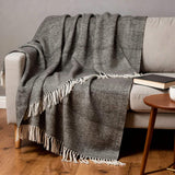 50" X 60" Black And White Chevron Cotton Throw Blanket - Homeroots - Flyclothing LLC
