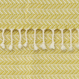 50" X 60" Green Cotton Woven Chevron Throw Blanket with Fringe